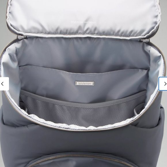 (2287) NWT LULULEMON New Parent Backpack 17L in Asphalt Grey/Silver Drop - Picture 5 of 5